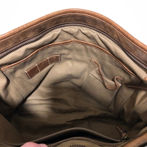 Coach Brown Suede Messenger Style Shoulder Bag - Picture 3 of 4